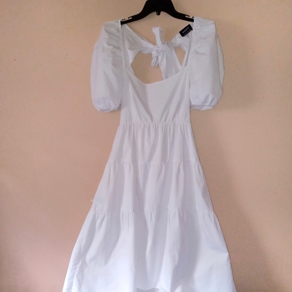 Bardot white tiered midi dress 6 - Picture 4 of 15